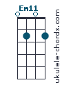 Em11 chord chart